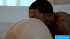 Natural busty redhead hottie sucking huge black dick and swallow deep down her throat - Skylar Snow, Isiah Maxwell Thumb