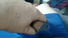 Bmw4420x has a growing bulge pulls my cock out, hard tease myself stroke my cock Thumb