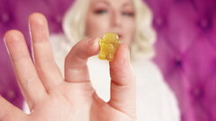 ASMR hot video - eating teddy bears (Arya Grander) Thumb