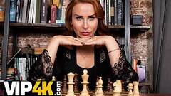 MATURE4K. Chess champion cant see rival upset and better has sex with him Thumb