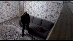 Real hidden camera in a hotel! Russian SOLDIER jerks off and cums in his neighbor'_s glass! Peeping! Thumb