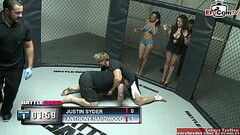 Chubby brunette slut with big tits fucks with a fighter Thumb