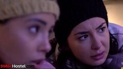 Roundass babes get seduced and pussy pounded by hostel boss Thumb