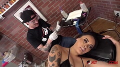 Jada Cruz gets a new face tattoo and a hard fucking Thumb