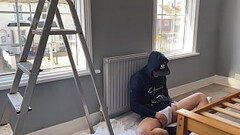 Painter and decorater shoots a load while on the job Thumb
