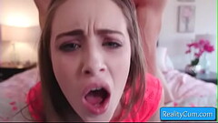 Young blondie teen slut Allie Nicole enjoy getting her wet cunt drilled by massive cock from behind until she cums Thumb