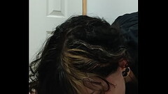 Stupid ugly bitch pukes on the floor and rubs her face in it Thumb
